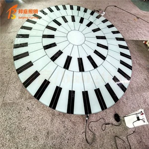 Piano Induction Floor Tile Lamp Foot Stepping Floor Lamp Stage Music Interactive Ground RGB Induction Brick Light