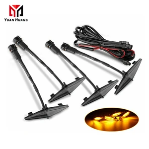 Front Grille Grill LED Lights Lamp 2014-2019 Universal Car Accessories LED Strobe Running Lamps DRL Lights
