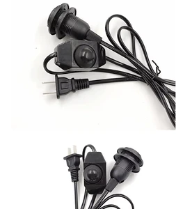 E14 Ring Half Tooth Lamp Holder 301 Dimming Switch Screw 1.8-meter Cable E27 Lamp Socket 250V PVC Power Cord Plug