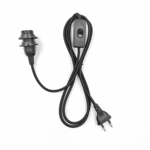 Vintage E27 Socket Plastic Lamp Holder Edison Bulb Indoor Light Base with Screw Style Hemp Rope