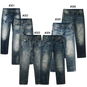 Men's Plus Size Micro-elastic Comfortable Mid-rise Thickened Straight-leg Denim Big Size Jeans Men Large Size Casual Moustache