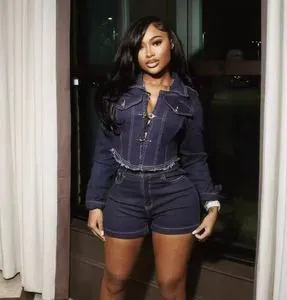 Fashion Autumn Casual Women's Denim Outfit Long Sleeve Jacket Jeans Shorts Two Piece Suit Plus Size Denim Set