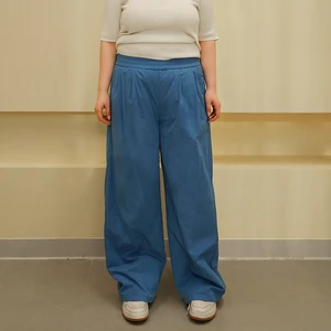 Winter Vitality Loose Straight Fit Elastic Waist Silk Warm Large Women's Casual Pants