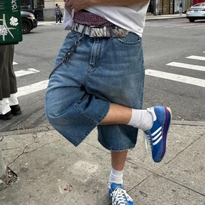 High Quality Custom Men's Summer Street Wear Baggy Jeans OEM ODM Low Waist Denim Shorts with Knitted Weaving Hot Shorts Design