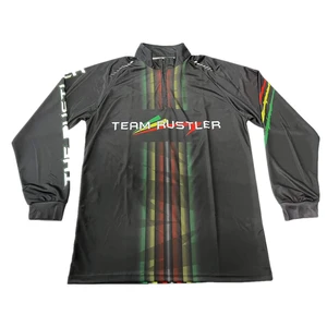 100% Polyester Zip Fishing Tee Shirts Sublimation Fishing Hunting Polo Shirt Jerseys Stechable Long Sleeve