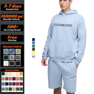 Kodo Custom Plus Size Printed Rhinestone Hooded Autumn Sporty Casual Daily Wear Men Tracksuit Training Windproof Lightweight