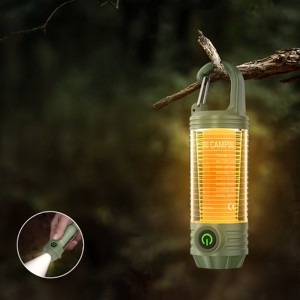 Factory Camping Light Mini Plastic Waterproof IP44 USB Rechargeable Adjustable Beam Emergency Flashlight 0-200M Beam Distance