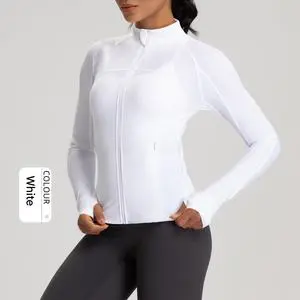 Summer Cool Sun protection Clothing, Women's Stand Collar Breathable Yoga Jacket, Sports Running Sun protection Clothing