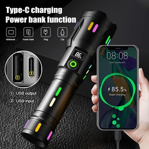 Helius Ultra Power Long Range Bright LED IP65 TYPE-C Rechargeable Camping Fishing Light Search Spotlight Tactical Flashlight