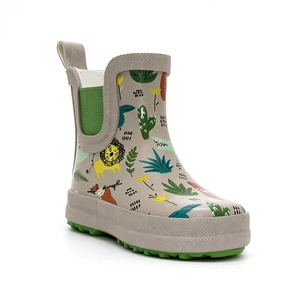 Factory OEM ODM Kids Chelsea Rubber Ankle Rain Boots Waterproof Slip On Toddler Short Wellies Anti Slip Outdoor Play Footwear