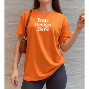 Wholesale Women Plus Size Casual Oversized T-Shirt Drop Shoulder Loose Fit Plain Cotton Eco-Friendly Quick Dry Custom Colors Tee