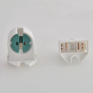 Factory Price Ruyi Brand G5 T5 Screw Tombstone Lamp Holder Base White/Green Durable Heat Resistant Plastic Socket Lamp