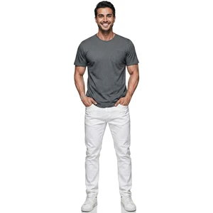 Men's Regular Fit Short Sleeve O-Neck Casual Breathable 100% Cotton Customized Fabric Top