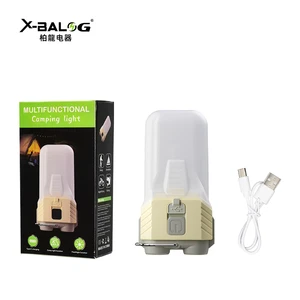 Outdoor High-brightness Portable Three-light Mode Camping Flashlight With Hanging Hook And RGB Seven-color Ambient Light