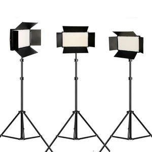 40W 3 Color High Brightness LED Video Light on Camera Light with Desk Mount C-Clamp and Tripod Stand Photography Studio Light