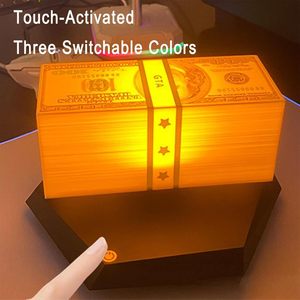 3D Printed Magnetic Levitation Money Lamp RGB Color Change Creative Floating LED Light Plug-in Home Decor