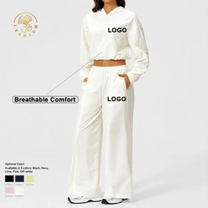 Manufacturer Outdoor Cool Sunscreen Suit Sportswear Women's UPF50 Full Sleeve Wrinkle Resistant Quick Drying Hooded Sport Set