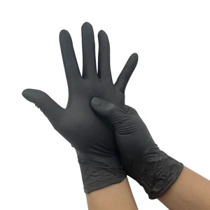 Wholesale Kitchen Nitrile Gloves 100 PCS Box, 9 Inch Blue Black Examination Disposable Nitrile Gloves Power Free