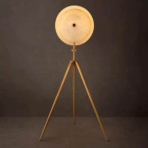 Contemporary Snowflake Alabaster Light Geometric Tripod Iron Dimmable Floor Lamp for Luxury Living Room Light Fixture Custom UL