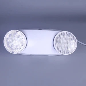 AC85-265V Dual Head Automatic Emergency Light with Moisture Resistant ABS Housing Lithium Battery Backup for Office Warehouse