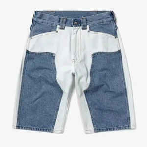 Customized Men's Casual Denim Shorts Summer Double Knee Carpenter Shorts Men Denim Jean Shorts for Men