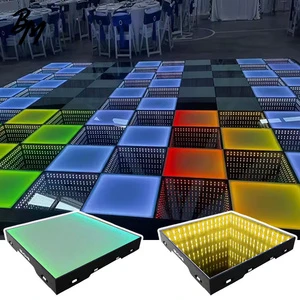 Cost Effective IP67 Waterproof Interactive Led Dance Floor Dj Modular Mini Black Sensory Rental Transparent Covering