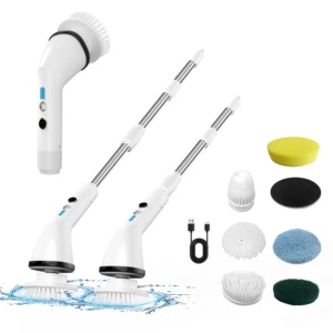 Cleaning Supplies Rechargeable Electric Spin Bathroom Cleaning Brush Kit 2500mAh Battery Type-C Charging 45-80 Min Runtime