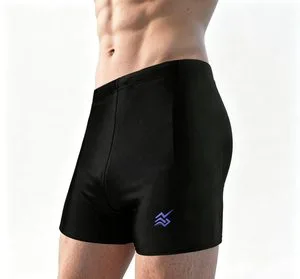 Men Quick Dry Square Leg Swim Trunks, Breathable Soft Elastic Waist Swimming Shorts for Beach Training Pool Sports
