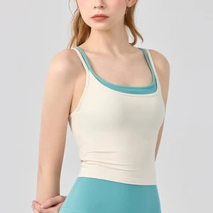 XW-MZ-350 High Quality Outdoor Wear Big U Shaped Sport Bra Halter Backless Comfortable Gym Design Yoga Top for Women