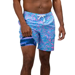 Unisex Abstract Print Beach Swim Shorts Quick Dry Lightweight Summer Vacation Drawstring Pool Party Casual Swim Trunks For Men