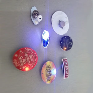 Amazing Customize Flashing Led Enamel Lapel Pin Metal Crafts Flashlight