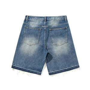 New Style Formal Denim Shorts for Men High Quality Wholesale Price Slim Fit Front Pocket Quick Dry Spandex/Cotton Sale