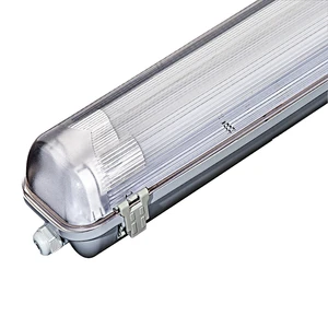 IP65 Waterproof 40-Watt LED Tube Light Fixture Microwave Sensor Tri-Proof Lighting for Outdoor & Warehouse Use