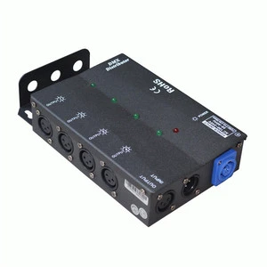 High Voltage protection 4 Way Splitter DMX Distributor Connector for DJ Disco Stage Party Lighting