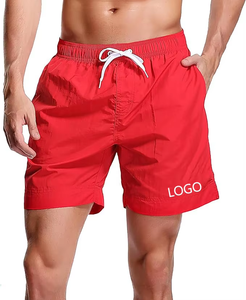 Custom Men's Casual Breathable Waterproof Beach Pants Quick-Drying Print Shorts Elastic Waist Pockets Logo Board Swim Trunks