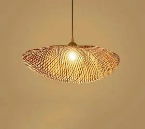 High Quality Bamboo Hanging Lamp Wicker Rattan Pendant Light For Home Decoration Eco Friendly Lighting From Vietnam Exporter
