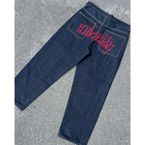 Custom Men's Streetwear Denim Jeans for Men Embroidery Jeans Pants Designer Jeans