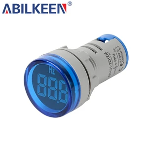 Customized 50/60Hz LED Frequency Indicator Light AC Digital Display Meter Industrial Equipment Plastic Panel Power Signal Light