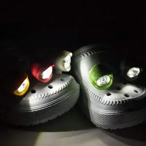 Hot Selling Headlights Shoe Charms Wholesale Headlights Shoe Decorations Accessories Lighting Shoe Charm For Outdoor Cycling