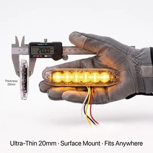 6-LED Amber Strobe Warning Light Mount Grill Light for SUVs, Trucks & Trailers IP67 Waterproof Emergency Flashing Light