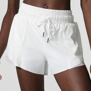 Women's Plus Size Cool Sports Shorts Fashion Two-Piece Look Quick-Drying Fitness Sweatpants Summer Adult Leisure Wear