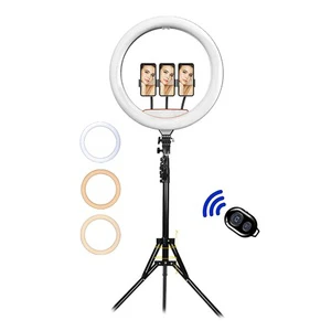 14 Inch Selfie Ring Light with Tripod Stand Phone Holder Remote Control for TikTok Youtube Live Stream Makeup LED Ringlight