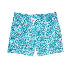 Custom Design Quick Dry Casual Men's Beach Swim Trunks Solid Colors Waterproof Breathable Baggy Shorts