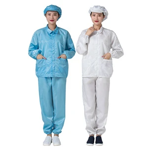 Custom Printing Disposable Coverall Esd Caught on Fire Smock Cleanroom Smocks Anti Static Jacket