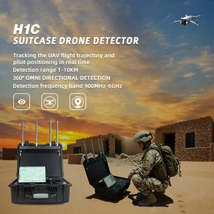 Greetwin Portable H1C 10 DJI Autel FPV Drone Signal Detector Radar Omnidirectional Detection With Direction Finding Function