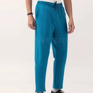 OEM Service Men's Casual Bottom-Lightweight Dark Wash Mid 100% Cotton Eco-Friendly Breathable High Quality Bottom for Adult Size