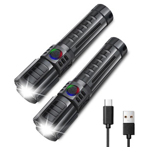 Tactical Flashlights Torch High Lumens Rechargeable, 3 Modes Led Waterproof Zoomable Linternas Handheld Small Flashlight