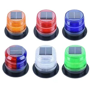 Solar Aviation Obstacle Light for Towers Magnetic Car Vehicle Strobe Warning Light LED Green Plastic IP66
