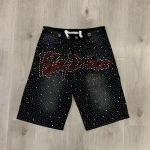 Custom Men's High Quality 100% Cotton Washed Denim Jeans Shorts Streetwear Vintage Style