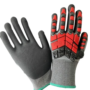 High Quality CE EN388 TPR Patch Cut Resistant Impact Resistant Safety Gloves